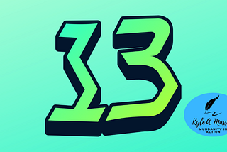 A wiggly, wavy number 13.