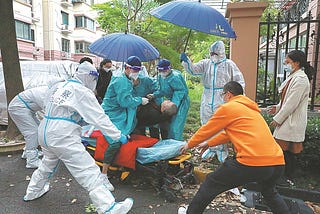 First aiders trying to keep Shanghai going