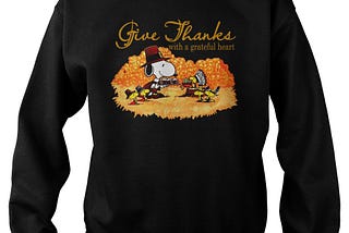 Review: Cool: Snoopy and woodstock give thanks with a grateful heart t-shirt