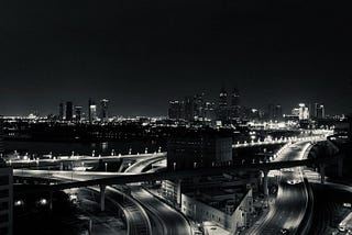 Street of Dubai. Taken from the Palm Jumeirah Hotel, Dubai