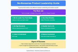 No-Nonsense Product Leadership Guide