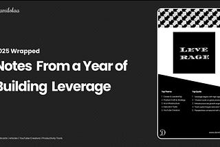 2025 Wrapped: Notes From a Year of Building Leverage