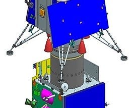 The diagramatic representation of the Chandrayaan 2 Modules: Orbiter and Lander.