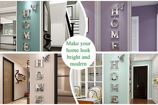 Doeean Home Wall Decor Letter Signs Acrylic Mirror Wall Stickers