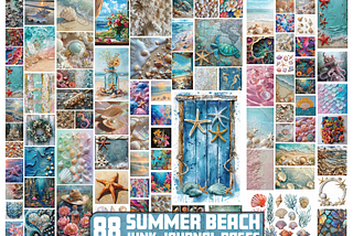 Ocean Junk Journal Kit, Digital Summer B