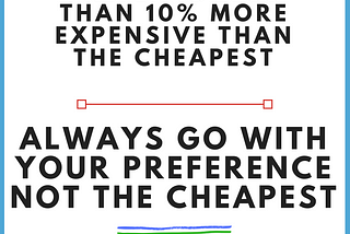 Quote — Always go with your preferred Company when the price difference is less than 10%
