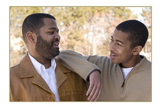 African American father and son