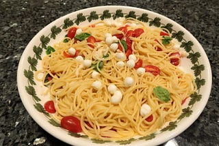 Spaghetti with Fresh Tomatoes and Mozzarella Recipe