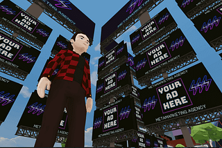 decentraland billboards with avatar in screen