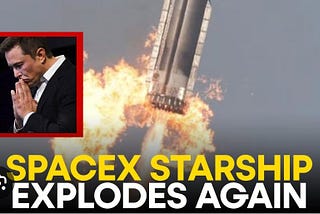 Screencap from Daily Mirror report of SpaceX Starship explosion