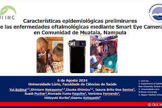 Presenting preliminary epidemiological study using SEC in Mozambique!