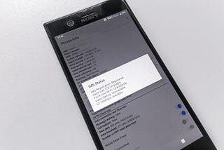VoLTE IMS Status on a Sony Xperia XZ1 Compact