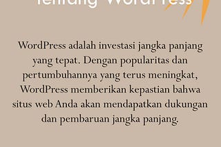 WordPress: Investasi Jangka Panjang untuk Kesuksesan Website Anda