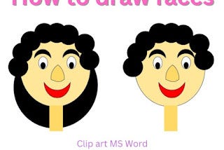 How to make clip art faces: Part 1: A basic round face with short hair