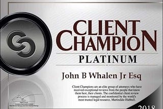 2018 Client Champion Platinum