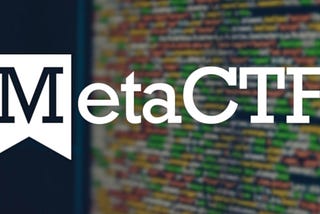 MetaCTF logo in front of a computer screen