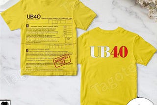 UB40 “Signing Off” Yellow Shirt: Reggae Classic