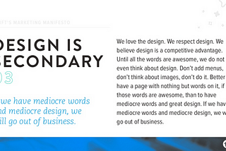 Design is Secondary