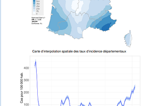 Incidence : grippe, infections respiratoire aigues, et cas c-19 en France (semaine 5, 2022)