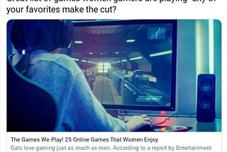 On the “Games for Women” Gaffe
