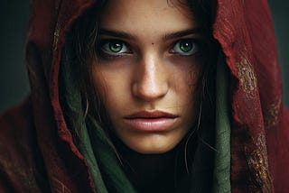 National Geographic woman cover sad green eyes