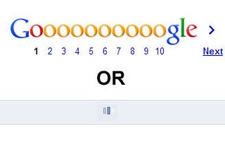 Google's next page link vs. Facebook's loading symbol