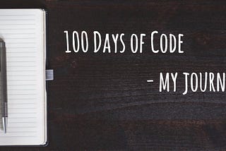 My journey with #100DaysOfCode