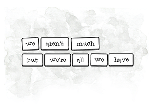 Fake Magnetic Poetry.