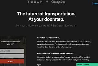 Model 3-as-a-Service… Hmmm, why not?
