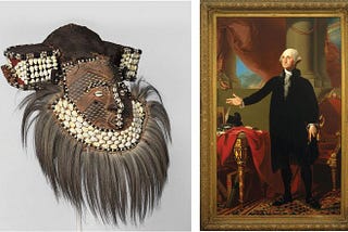 A Kuba mask and a founding father meet at the Brooklyn Museum