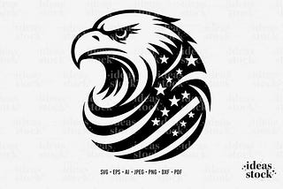 Eagle USA Flag. Patriotic. Independence.