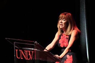 UNLV President Marta Meana talks about racist threats during State of the University Address