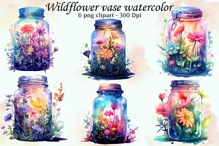 Wildflower Vase Watercolor