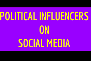Political Influencers on Social Media