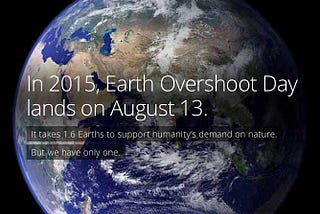 13 agosto, Earth Overshoot Day 2015