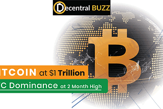 Bitcoin Reclaims $1 Trillion Market Cap: BTC Dominance at 2 Month High