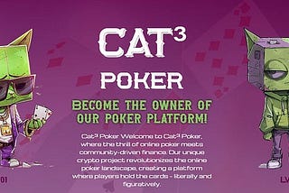 Cat³ Poker: A Promising Investment with 100% Profit Distribution and Blockchain Innovation