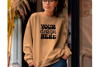 Boho Gildan 18000 Sweatshirt Mockup Graphic Product Mockups