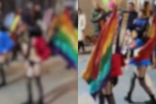 Crianças desfilam com trajes que simulam lingerie sexuais de cabarés no carnaval da Espanha