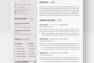 Example of a fancy resume template
