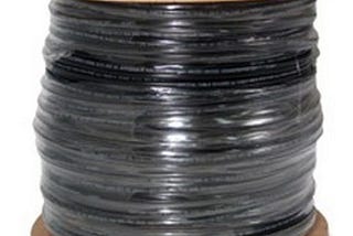 Cat 6A UTP LAN Outdoor Underground GEL Filled Cable - 305m Roll on a Reel: Black