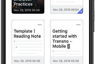 Combines Notes, Outlines and Mind Map Using Transno