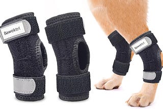 Dog Leg Braces for Rear Legs, Hock Brace for Back Legs with Metal Strips and Safety Reflective…