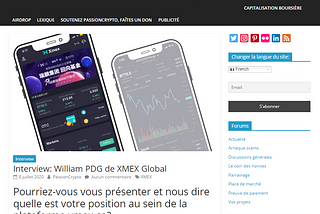 XMEX Global CEO William: Global Derivatives Market is the goal of XMEX in the next phase