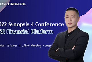 ESG Financial Platform is participating in Synopsis 2022