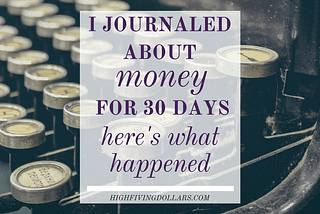 money journaling