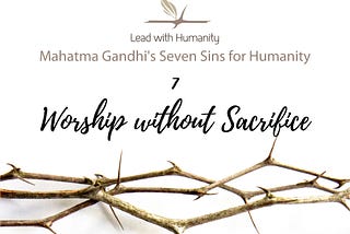 Worship without Sacrifice