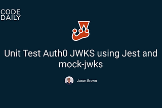 Unit Test Token Verification for Auth0 using Jest and mock-jwks