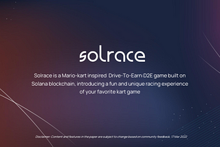 솔라나 해커톤 우승 프로젝트: SolRace 알아보기