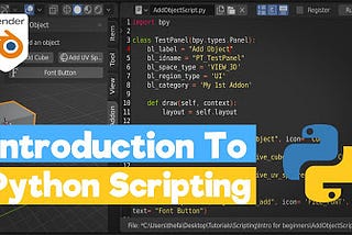 An Introduction to Python Scripting (Blender Python — bpy)